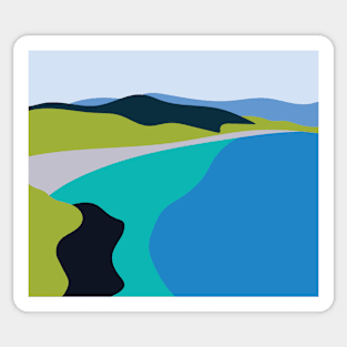 Blue Green Beach Sticker